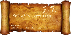 Fülöp Tertullia névjegykártya